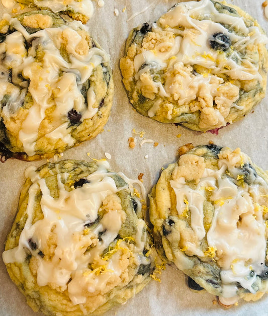 Blueberry Muffin Top with Lemon Glaze